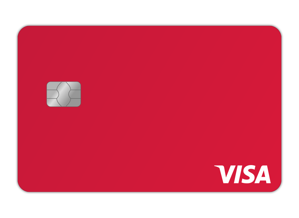 Illistrasjon av en bankkort i en betalingsterminal